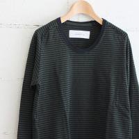 Curly LS RING BORDER Tee col:NAVY/GREEN