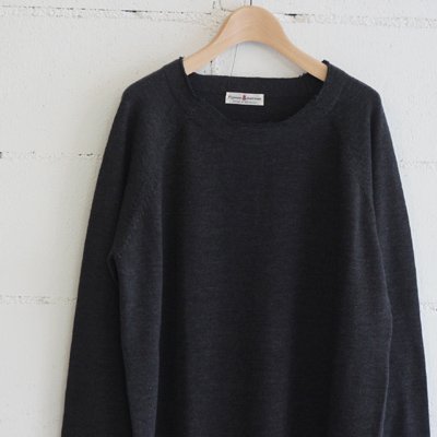 pyjama knitwear Men's CREW NECK col:CHARCOAL