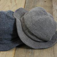 DECHO ORIGINAL DOUBLE FACE WOOL MOUNTAIN HAT col:BROWNGRAY