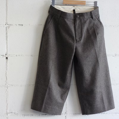  50 OFF RYU wool flannel 4/5 wide pants col:clay