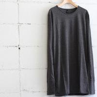 RYU o cotton r-neck long t-shirt col:charcoal