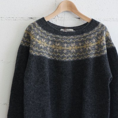 NOR' EASTERLY L/S WIDE NECK NORDIC color:OXFORD