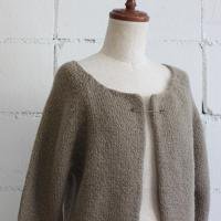 evam eva wool alpaca roving yarn cardigan col:53 silver sage