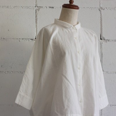 evam eva garment dyeing dolman shirt col:02 off white