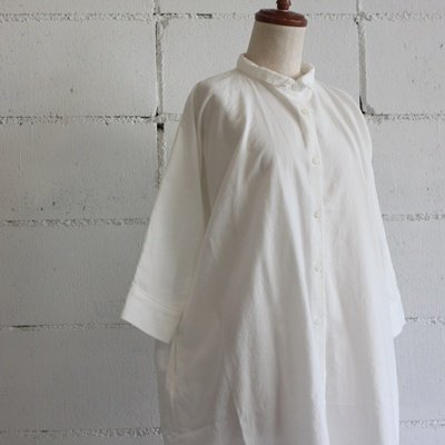 evam eva garment dyeing dolman shirt tunic col:02 off white
