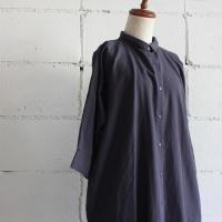 evam eva garment dyeing dolman shirt tunic col:86 stone gray