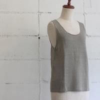 evam eva botanical dye linen sleeveless col:51 green haze