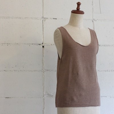 evam eva botanical dye linen sleeveless col:46 amber - Cotyle (コチレ)