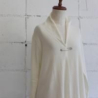 evam eva high twist yarn 2way cardigan col:02 off white