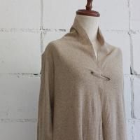 evam eva high twist yarn 2way cardigan col:10 beige