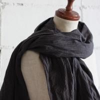 Veritecoeur ギンガムチェックストール col:BRN CHK