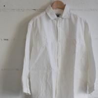 jujudhau Men's 3/4 REGULAR COLLAR SHIRTS col:LINEN WHITE