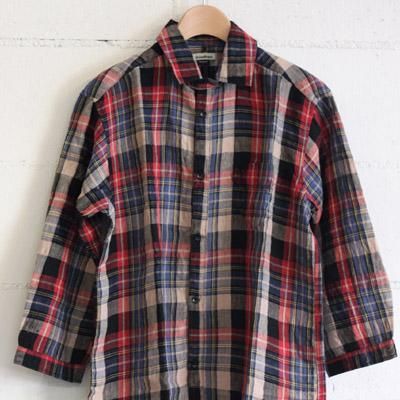 jujudhau Men's 3/4 REGULAR COLLAR SHIRTS col:MANY COLOR CHECK