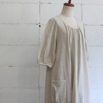  30 OFF yohaku gathered one-piece col:lt gray