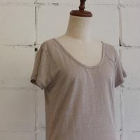 maomade リネン半袖カットソー col:81 シルバーグレー