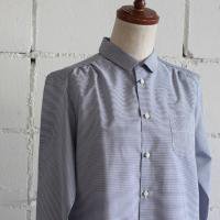 PULETTE Broadcloth Gather Shirt col:BLUE/W