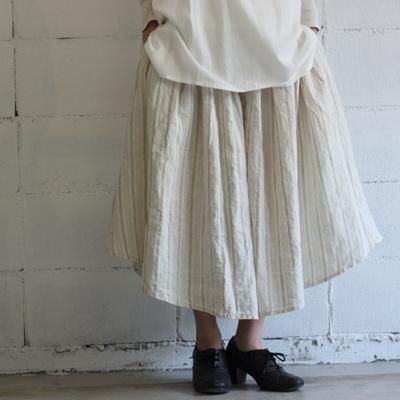 kelen ワイドキュロットLUI STRIPE col:エクリュストライプ