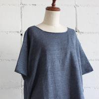 evam eva indigo dyed yarn pullover col:60 blue