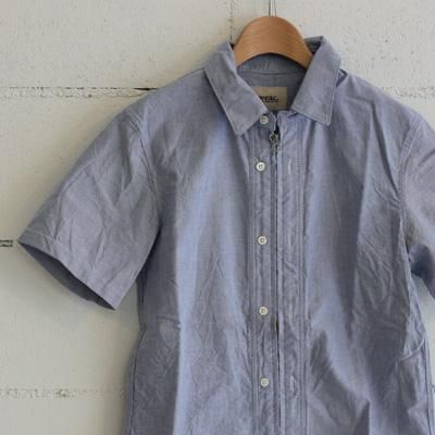 weac. 半袖ジップシャツ ZIP SHIRTS5 col:NAVY