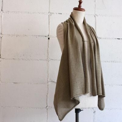 evam eva dry cotton stole vest col:56 moss