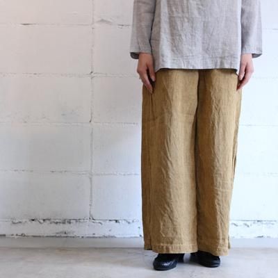 Vlas Blomme バイオワイドパンツ col:27 Gマスタード