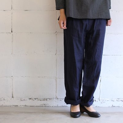 rolca リネンワッシャーイージーパンツ col:NAVY | cotyle