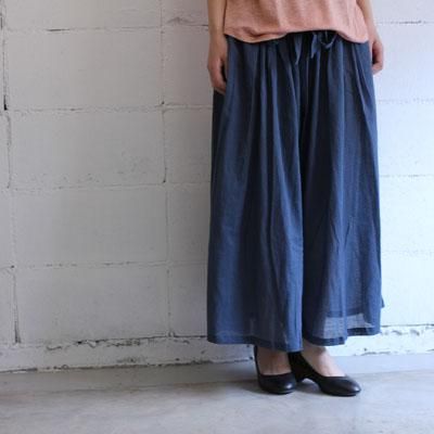 seaside freeride ピンドットモチーフワイドパンツ col:NAVY×BROWN
