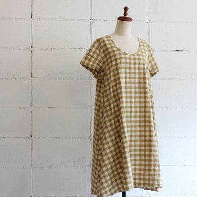 kelen SHIHO CHECK col:MUSTARD