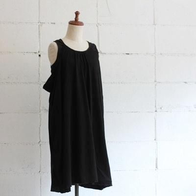 yohaku layered one-piece col:black