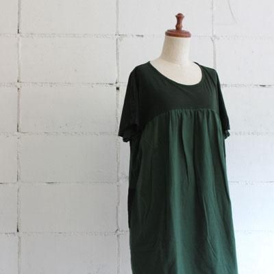 yohaku dolman one-piece col:green