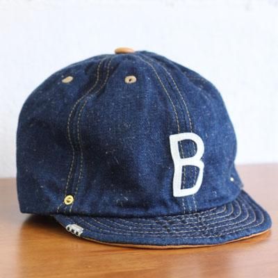DECHO HEAVY HEMPDENIM LEATHER BALL CAP col:BEIGEST