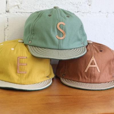 DECHO ANTIQUE DYE CAMVAS BALL CAP col:GREEN 、 YELLOW 、 CAMEL