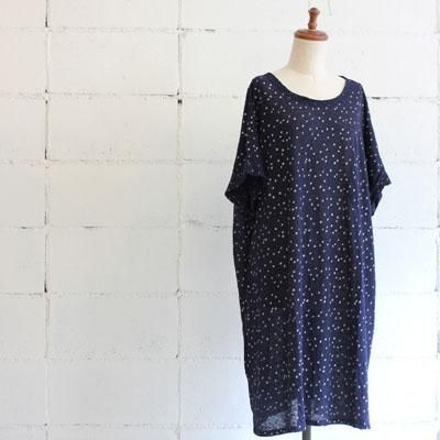 mizuiro-ind ドットチュニックプルオーバー col:77 ネイビー