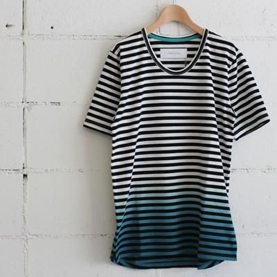 CURLYSS HORIZON BORDER Tee col:GREEN