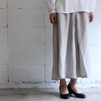 style+confort フレンチリネンイージーハカマパンツ col:グレー