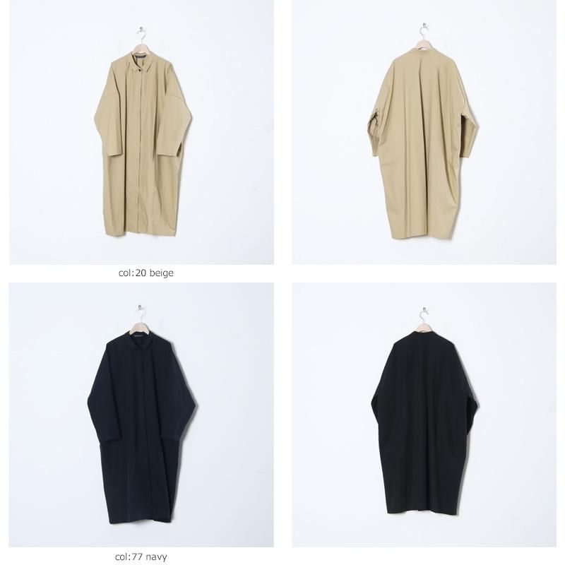 mizuiro ind (ミズイロインド) 比翼ワイドシャツライクコート