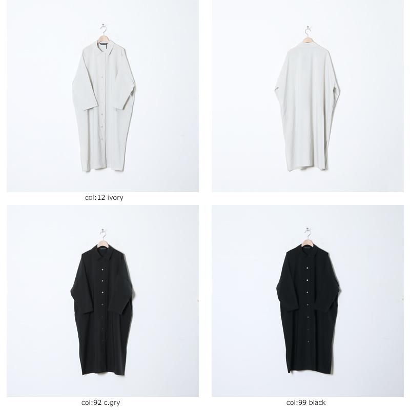 mizuiro ind (ミズイロインド) ワイドシャツカラーコート
