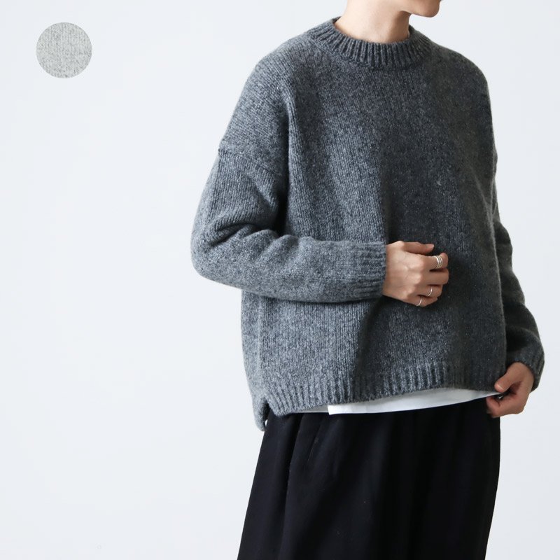 evameva (エヴァムエヴァ) wool silk pullover / ウールシルク