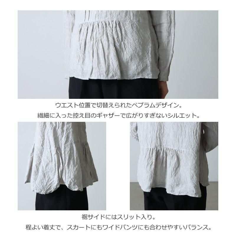 Vlas blomme (ヴラスブラム) ソフトリネン ブラウス