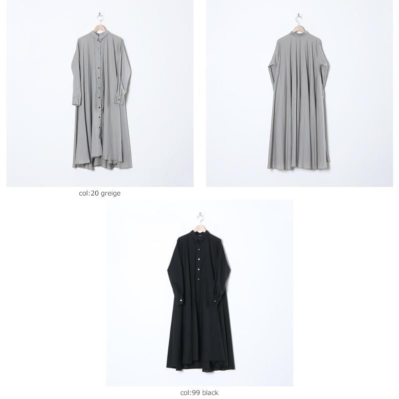 mizuiro ind (ミズイロインド) フレアロングシャツワンピース