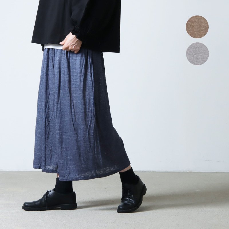 Vlas blomme (ヴラスブラム) Smoky Color Linen 天竺 カーブパンツ