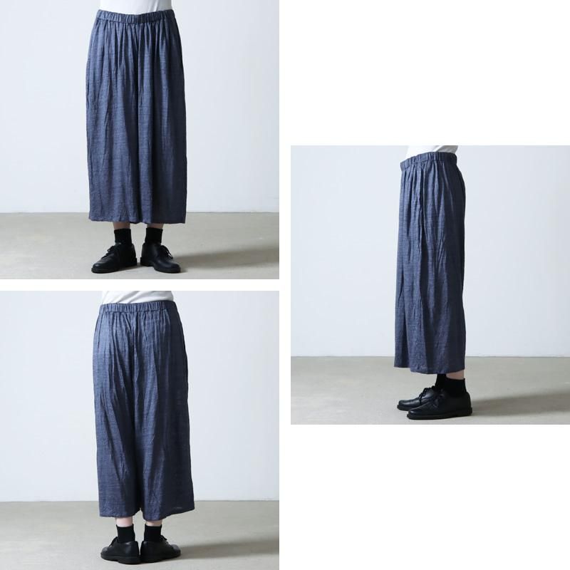 Vlas blomme (ヴラスブラム) Smoky Color Linen 天竺 カーブパンツ
