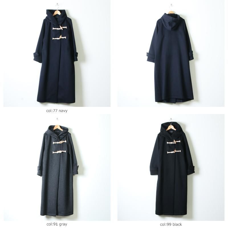 mizuiro ind (ミズイロインド) Aラインダッフルロングコート