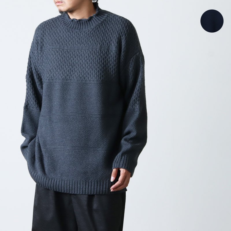 CURLY (カーリー) BIG SILHOUETTE WAFFLE P/O KNIT / ビッグシルエットワッフル プルオーバーニット