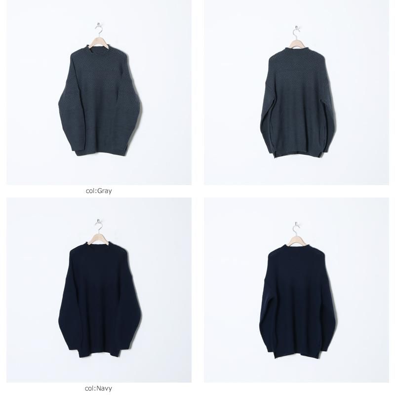CURLY (カーリー) BIG SILHOUETTE WAFFLE P/O KNIT / ビッグ