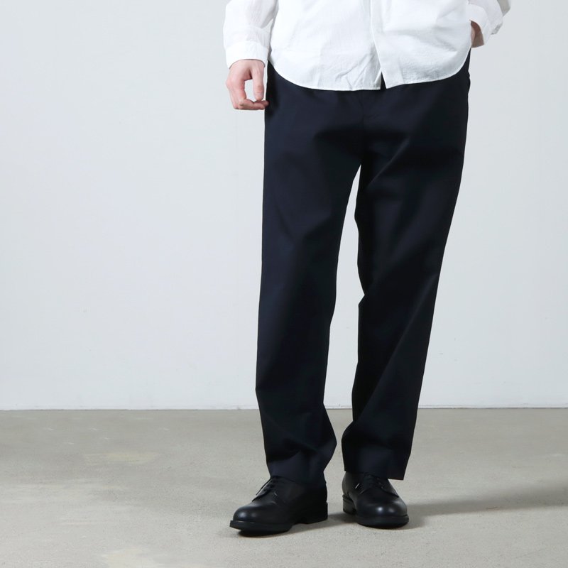 YAECA (ヤエカ) TUCK TAPERED PANTS C/N / タックテーパードパンツ コットンナイロン