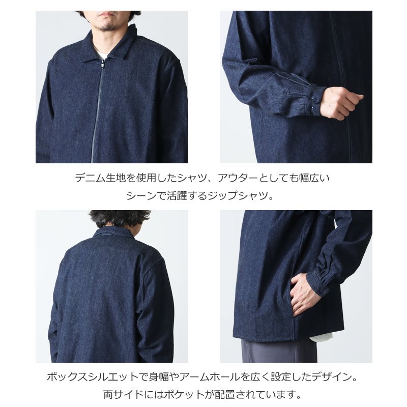 YAECA (ヤエカ) ZIP SHIRT / ジップシャツ