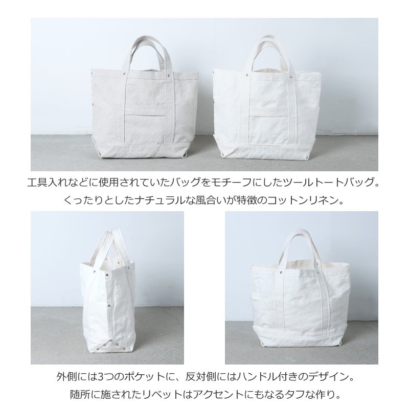 YAECA (ヤエカ) TOOL BAG SMALL cotton linen / ツールバッグスモール