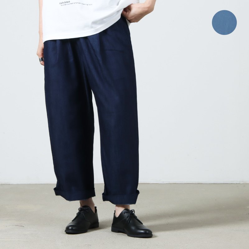 WILD THINGS (ワイルドシングス) NANOTEX DENIM TUCK WIDE PANTS