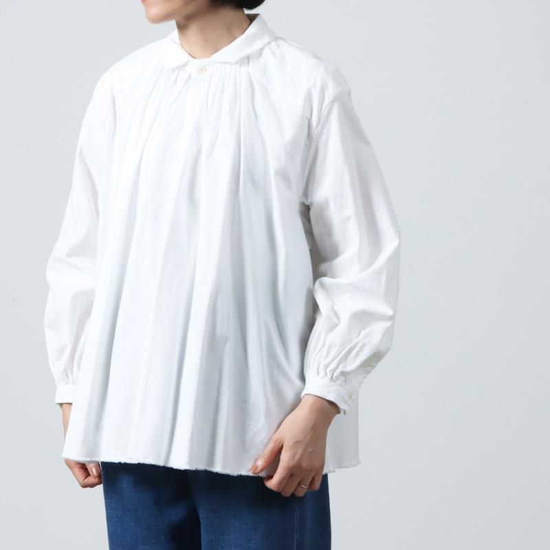 YAECA (ヤエカ) WRITE GATHERED BLOUSE / ライトギャザーブラウス